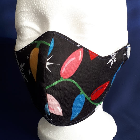 NEW Hand-made Adult Lined Cotton Face Mask Print - Picture 2 of 3